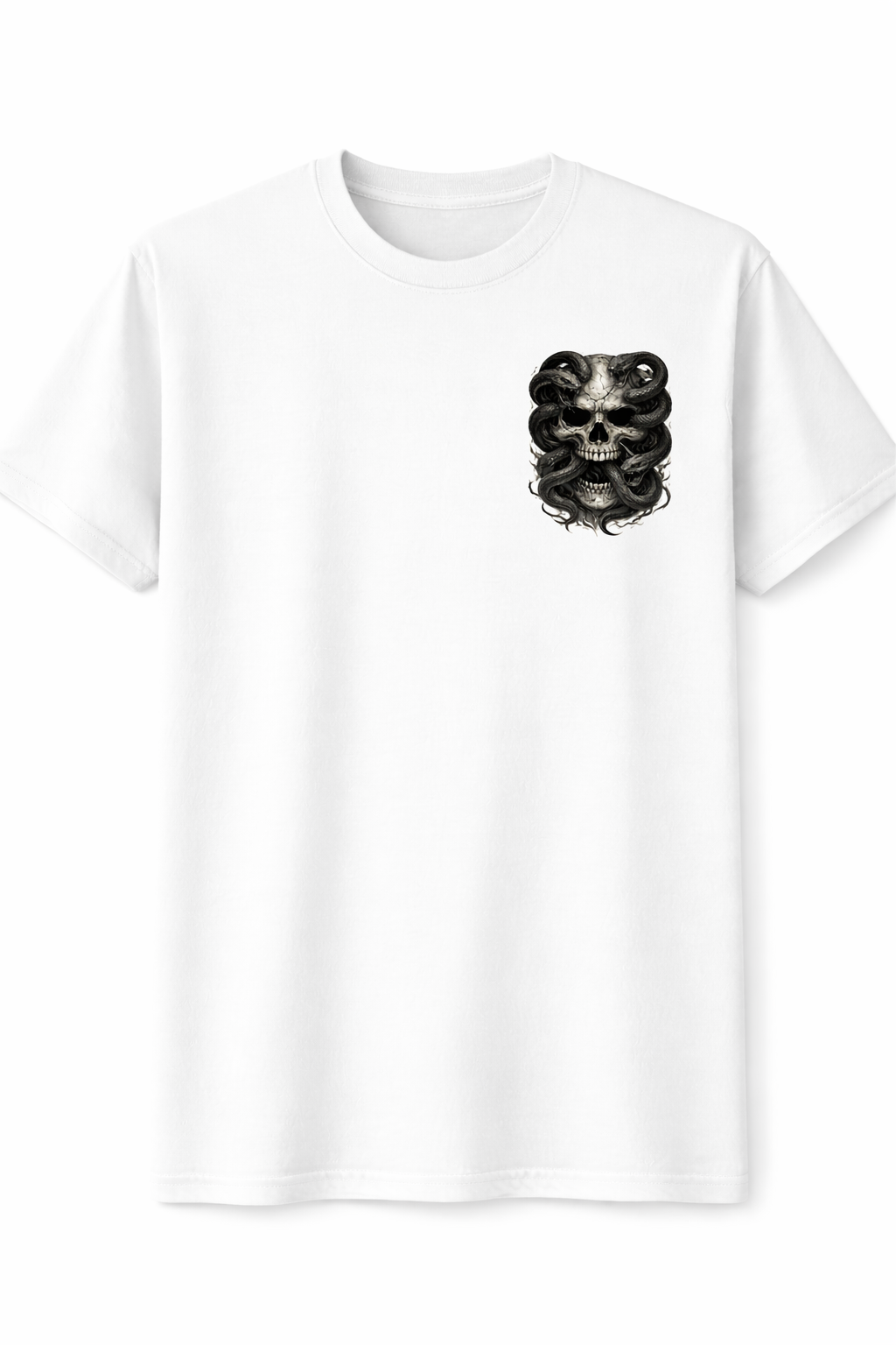 White t-shirt with skull